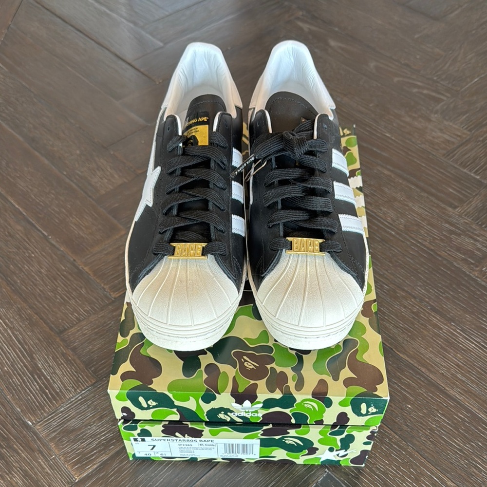 Adidas SuperStar80s Bape Black/Gold/White